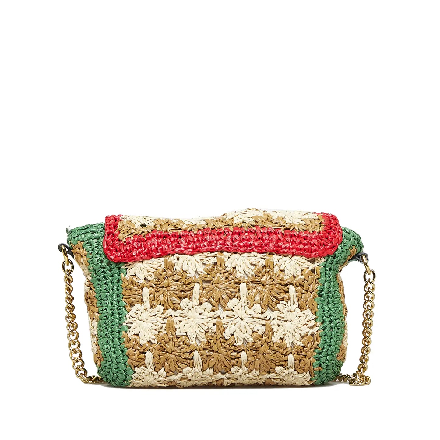 Gucci Small Raffia GG Marmont Crossbody