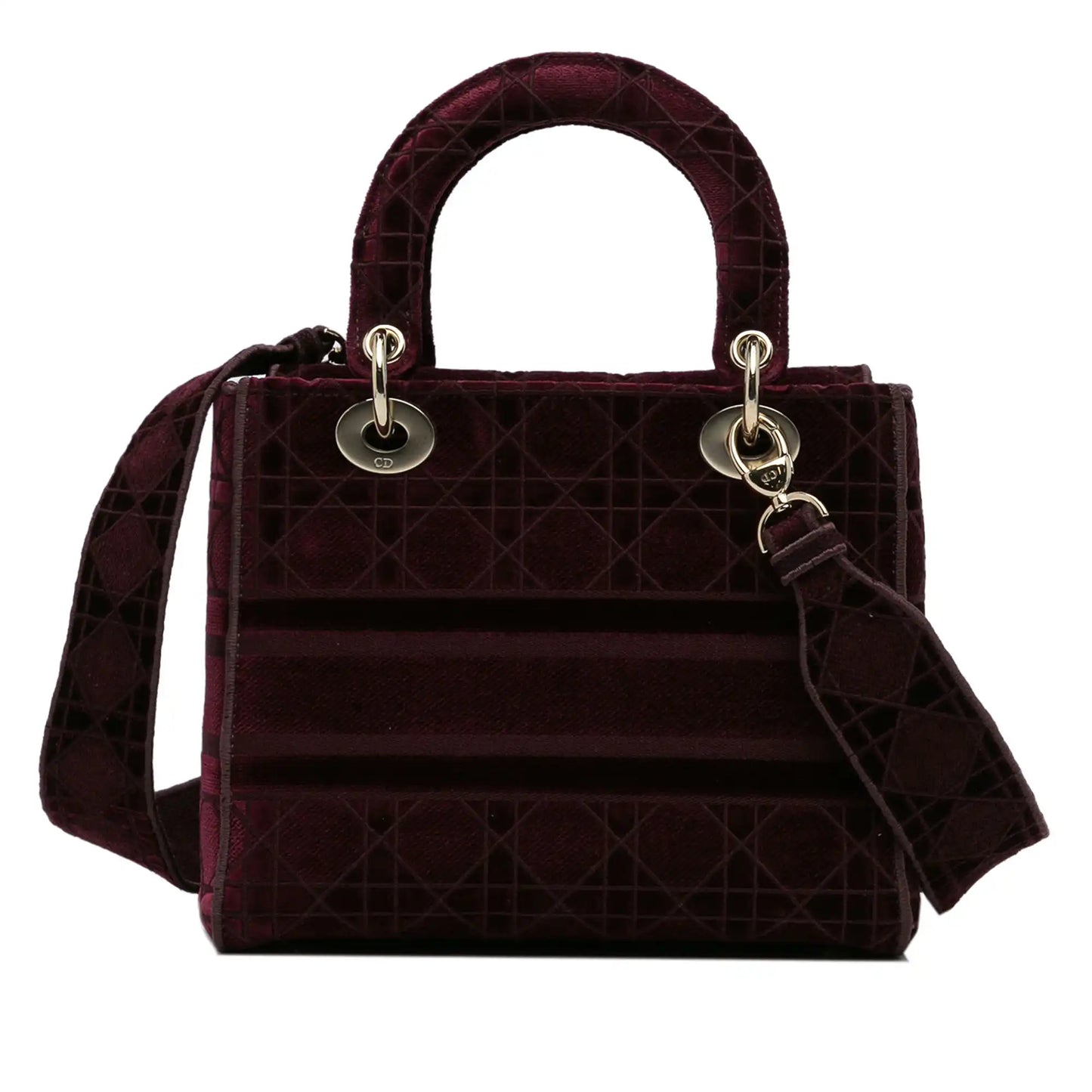 Dior Medium Velvet Cannage Lady D Lite