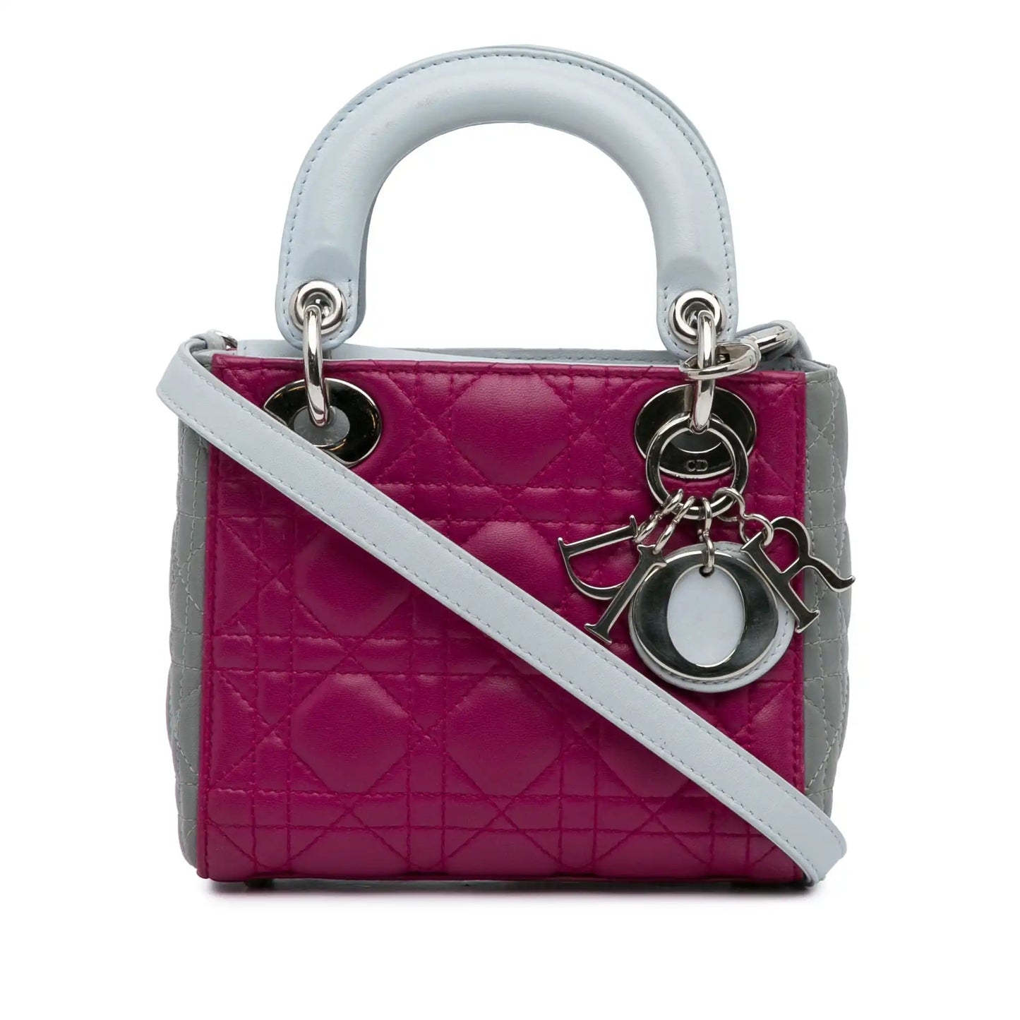 Dior Mini Tricolor Lambskin Cannage Lady Dior