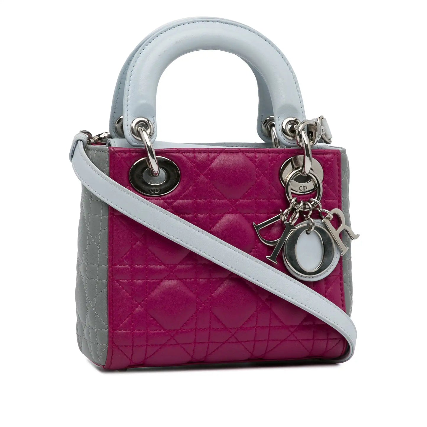 Dior Mini Tricolor Lambskin Cannage Lady Dior