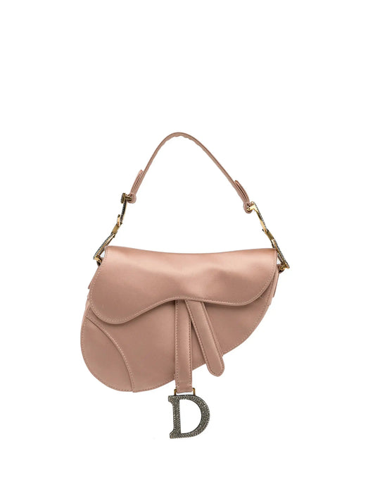 Dior Mini Satin Crystal Embellished Saddle