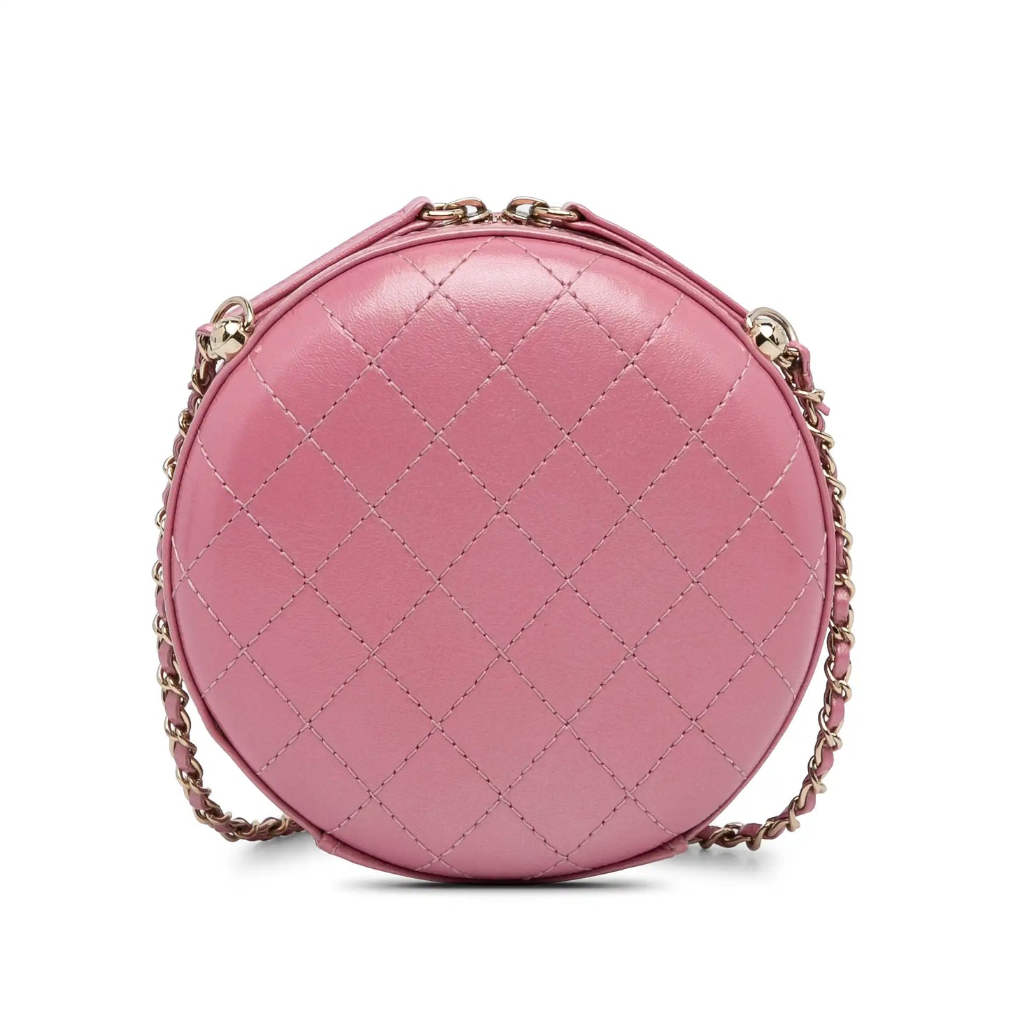 Chanel Lambskin CC Round Chain Crossbody